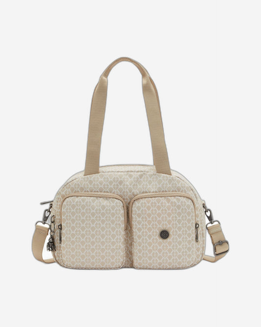 Kipling Cool Defea Signature Beige Medium Shoulder Bag C2I6454-R63