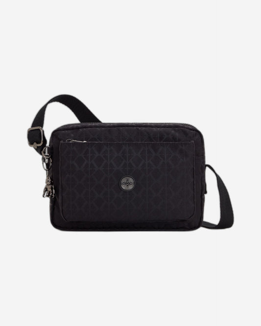 Kipling Abanu M Signature Blk Q Medium Crossbody Bag C2I6847-M34