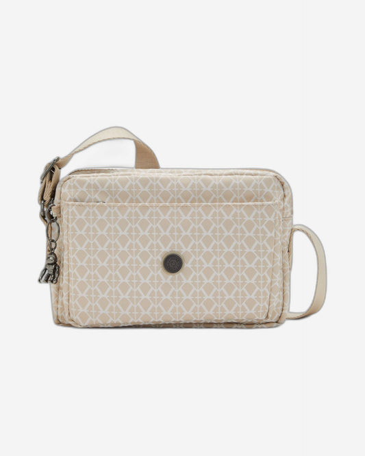 Kipling Abanu M Signature Beige Medium Crossbody Bag C2I6847-R63
