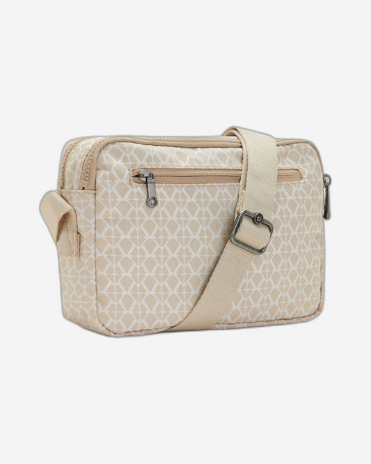 Kipling Abanu M Signature Beige Medium Crossbody Bag C2I6847-R63