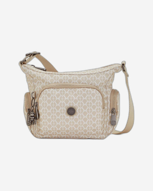 Kipling Gabbie Mini Signature Beige Small Crossbody Bag C2I7282-R63