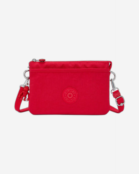 Kipling Riri Red Rouge Large Pouch with Crossbody Strap C2I7590-Z33