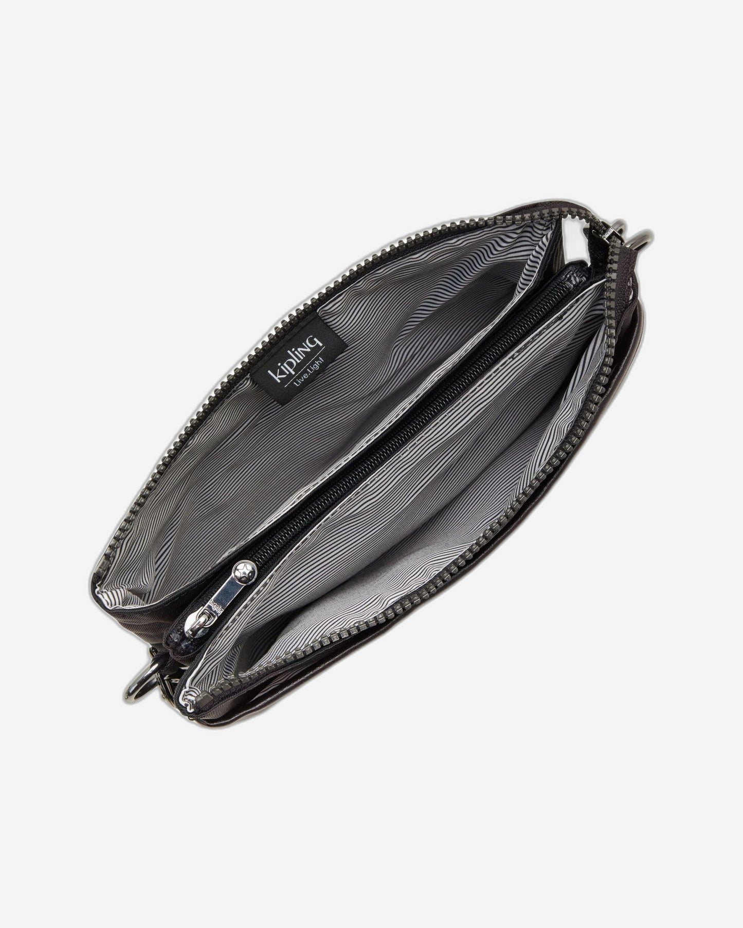 Kipling Riri Rich Black Large Pouch with Crossbody Strap C2I7679-53F