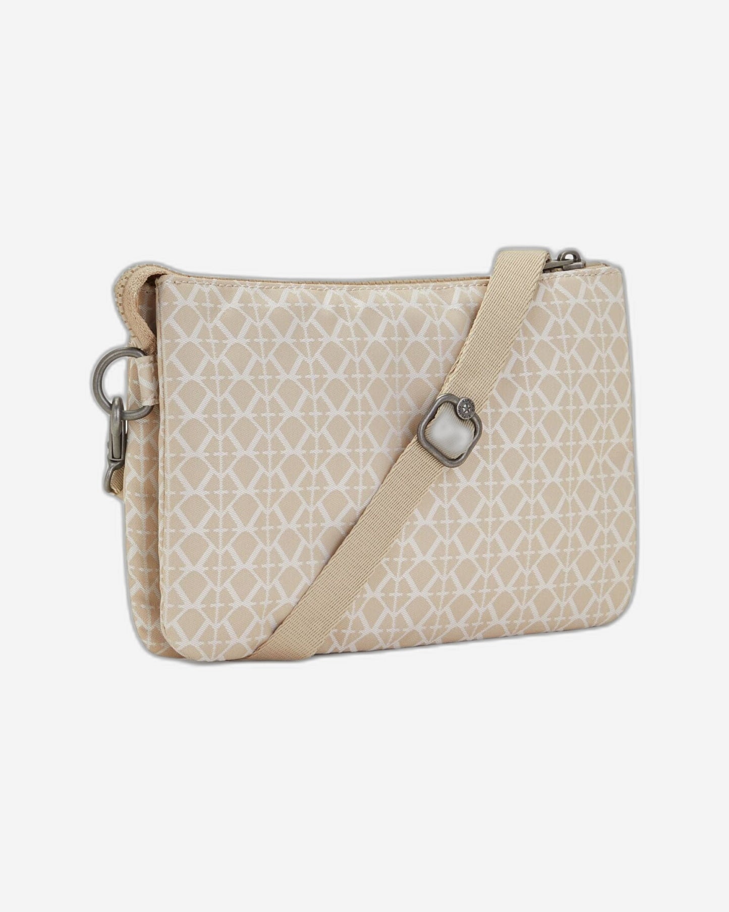 Kipling Riri Signature Beige Large Pouch with Crossbody Strap C2I7679-R63