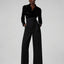 Gianna Velvet Burn Out Shirt in Black