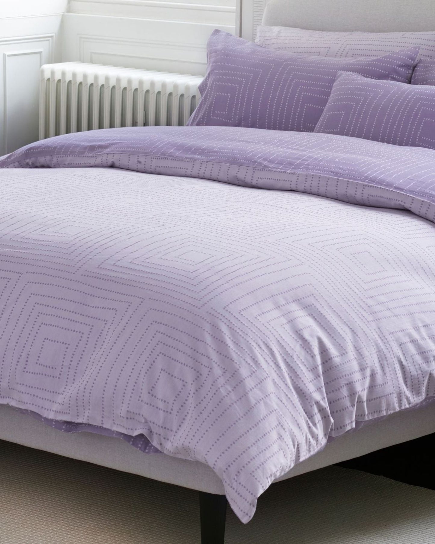Jasper Conran "Dot to Dot" Jacquard Duvet Cover Set in Lavender