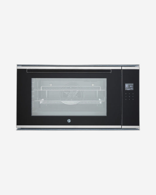 Hoover 90cm Electric Oven, 100L Capacity, Convection Fan, Top Cooling System, Inside Light, Full Touch Control, Stainless Steel Trims, Triple Layer Glass Door, Enamel Cavity - HEO-T90100-BBI