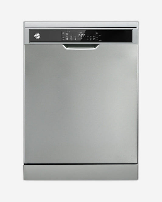 Hoover Freestanding Dishwasher, 15 Place Settings, 7 Programs, Turbo Drying, 3rd Rack, Delay Start, Child Lock, Steel, Made in Turkey, Min 1 Year Warranty Made in Turkey - Inox - HDW-V715-S