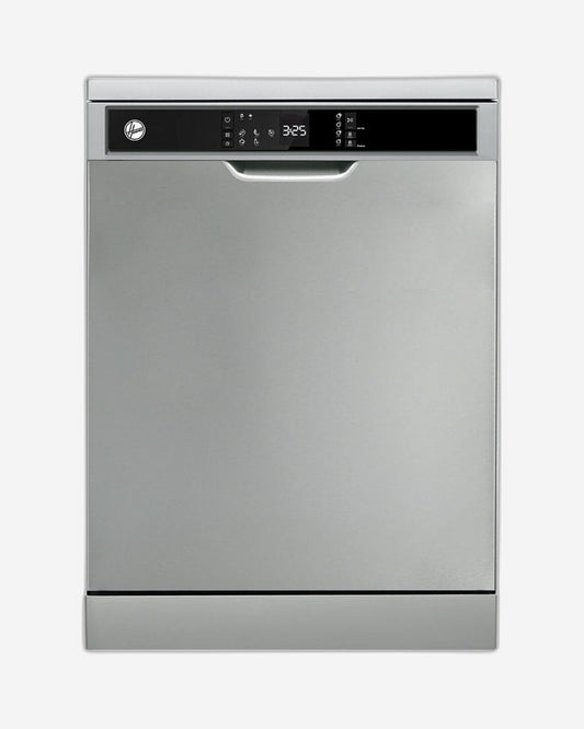 Hoover Freestanding Dishwasher, 12 Place Settings, 5 Programs, Push Button, Delay Start, Half Load Cleaning, Child Safety Lock, Quiet Operation, 1 Year Warranty,Made in Turkey - Inox - HDW-V512-S