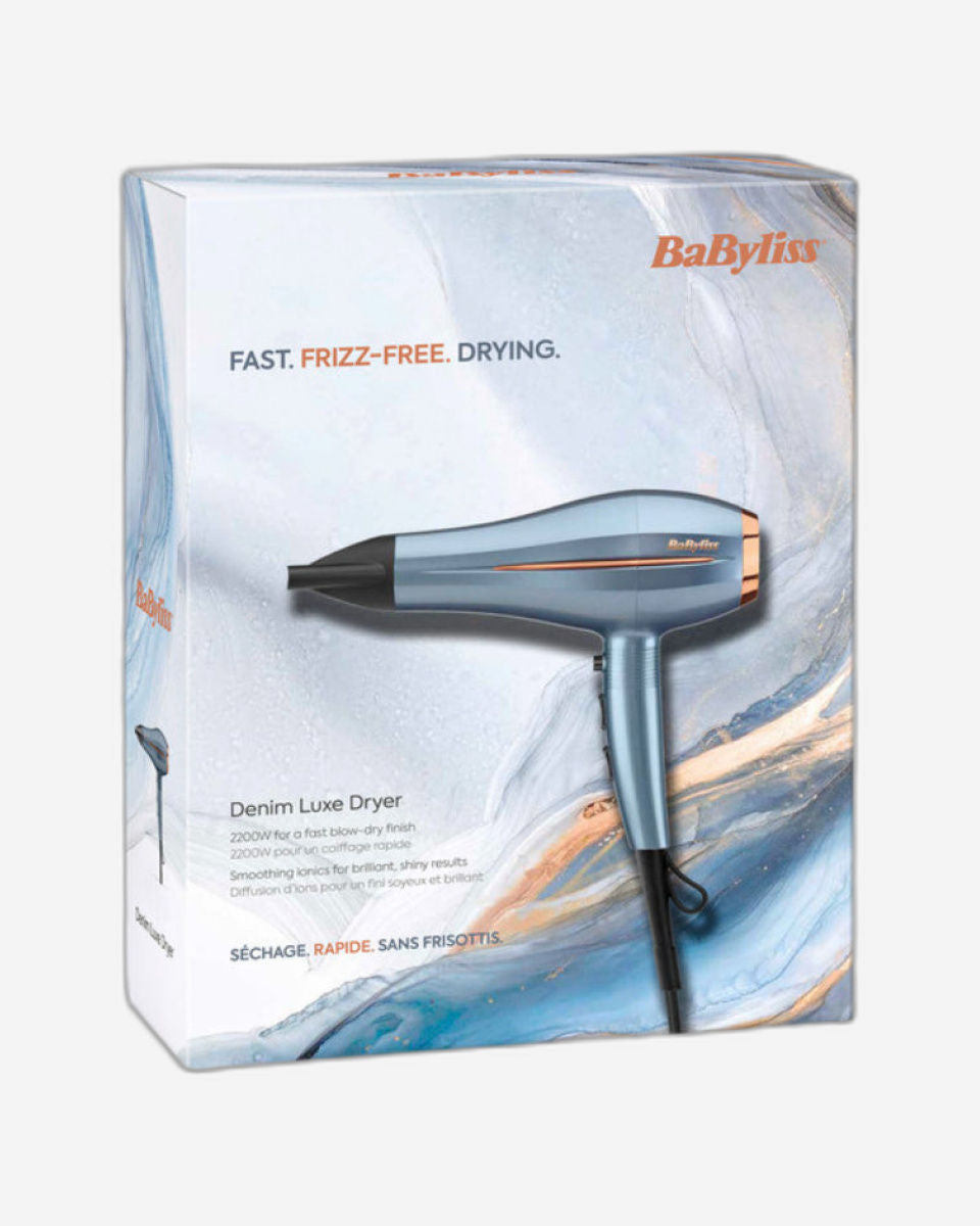 BaByliss 2200W DC Hair Dryer with Ionic Technology | Powerful Motor for Fast Drying | 1 Styling Nozzle | Frizz Control | Lightweight Design | Ideal for Thick and Curly Hair – D251PSDE