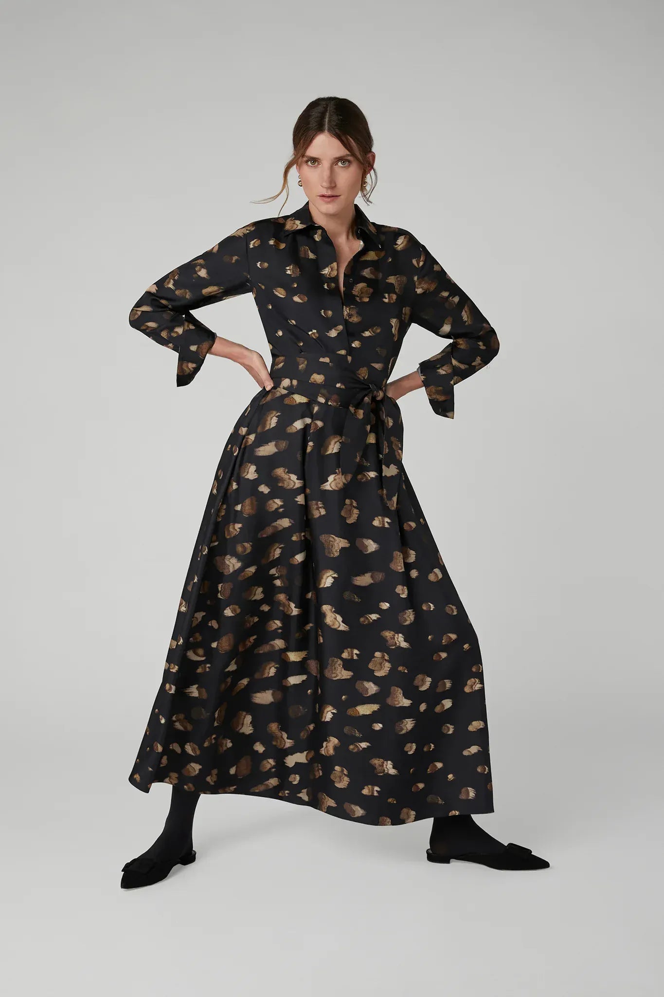 Isabella Silk Twill Printed Shirt