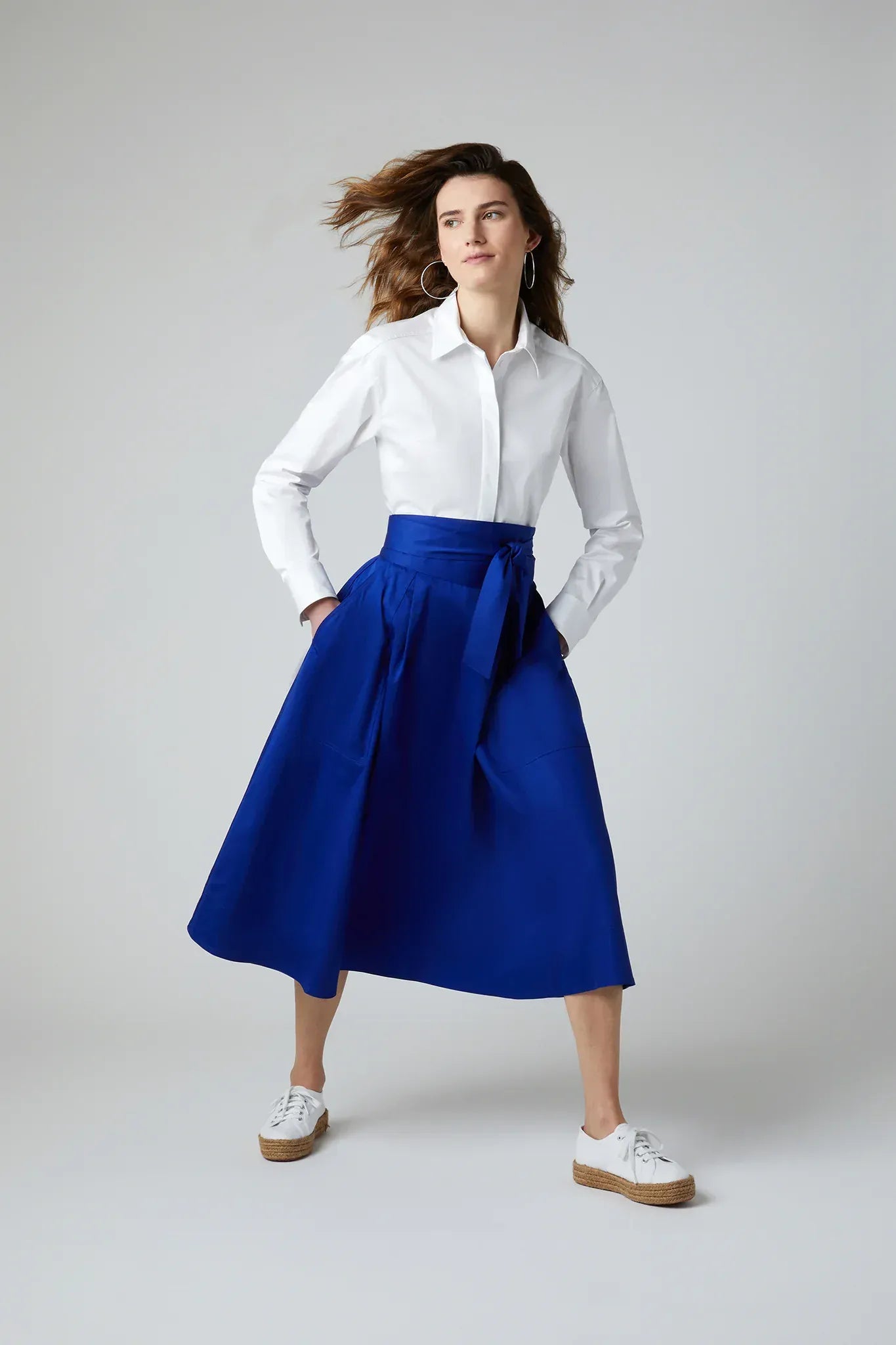 Fiona Full Skirt in Blue