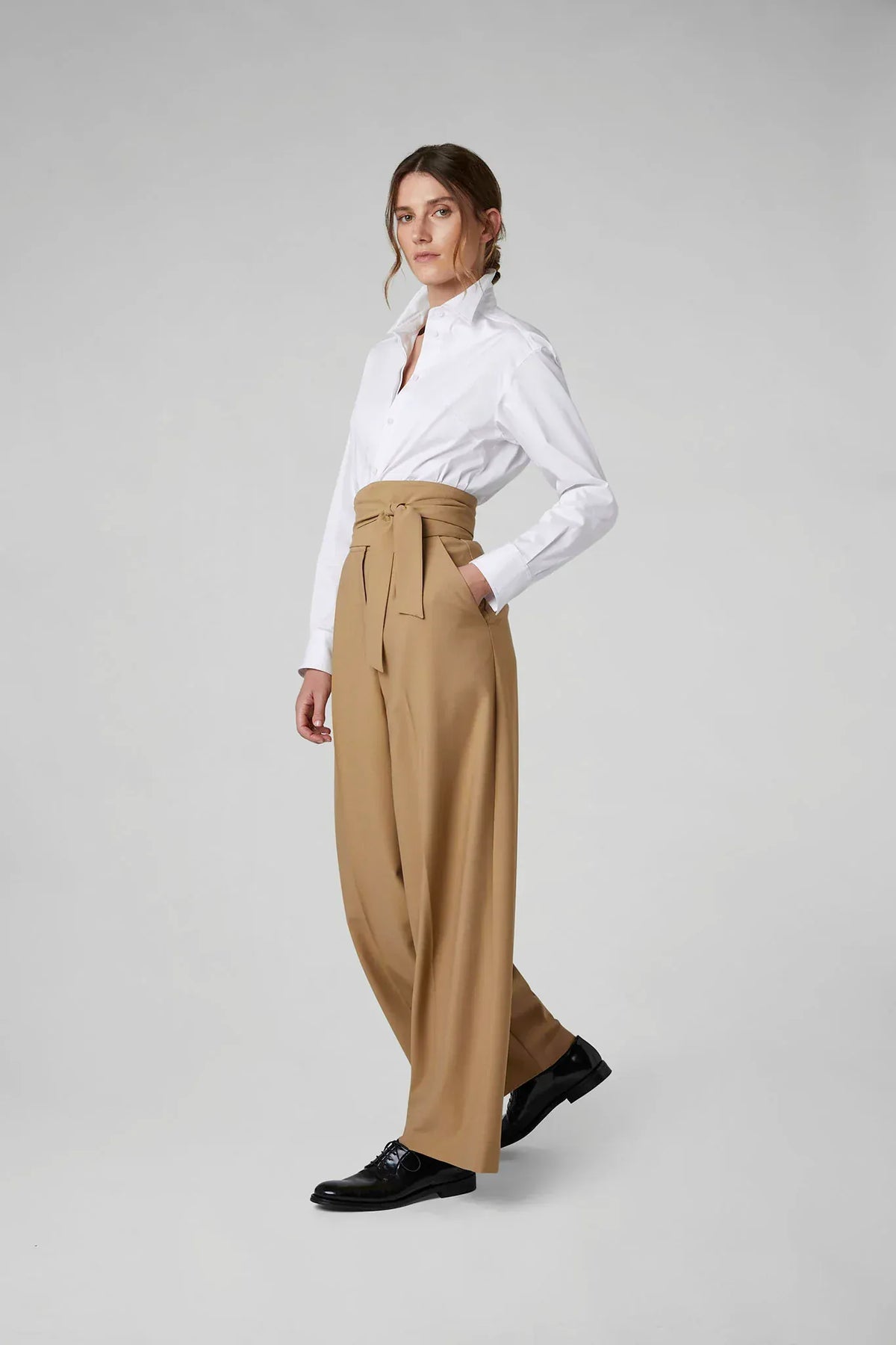 Georgia Wide Leg Trouser in Black