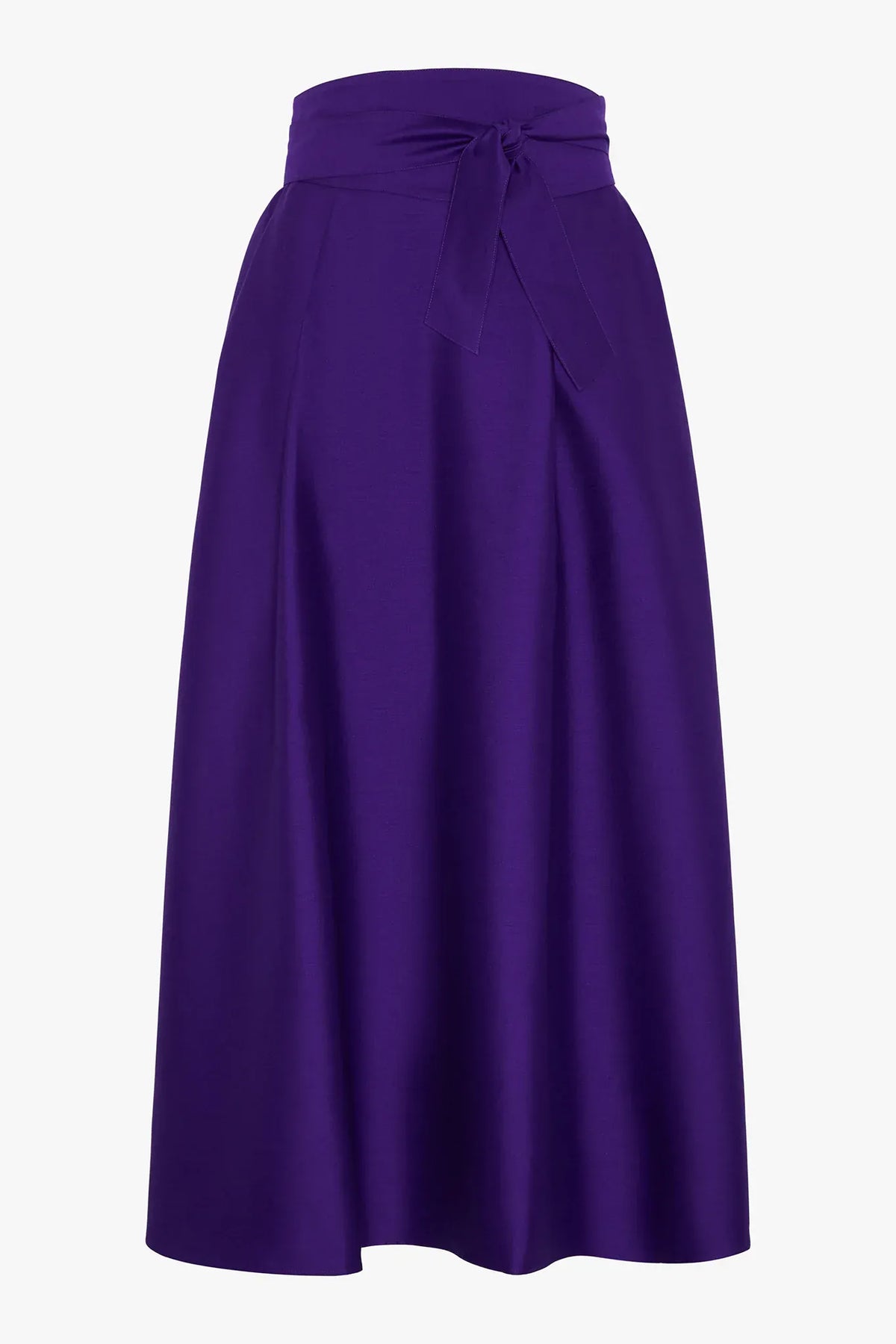 Gwen Wool Silk Skirt in Red