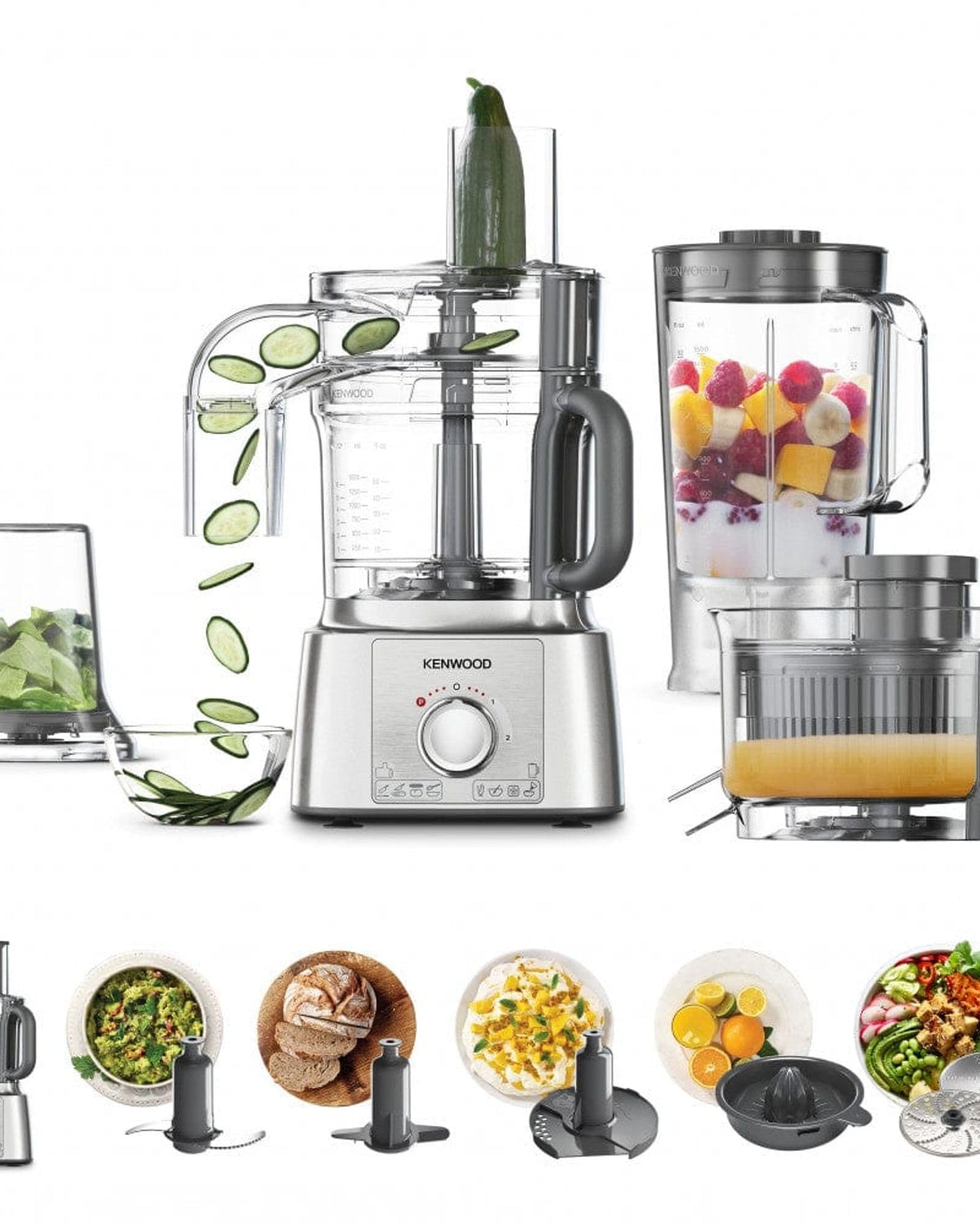 Kenwood Multi-Functional Food Processor with Multiple Attachments