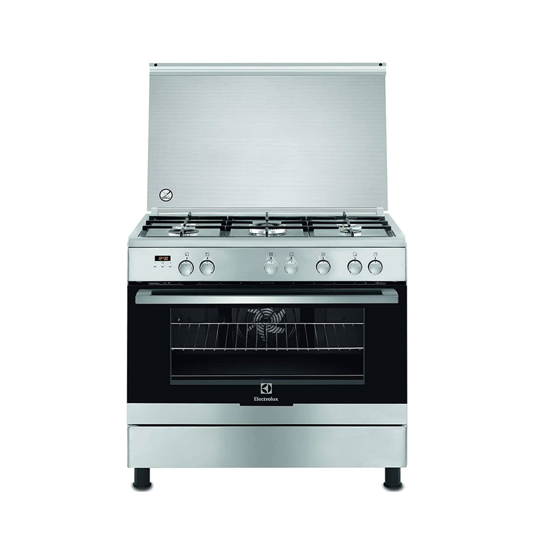 Electrolux 90X60 Gas Cooker With Multifunction Electric Oven, Steel - Ekk925A0Ox (Made In Egypt)