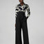 Gail Silk Twill Printed Shirt in Black
