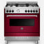 Bertazzoni Full Gas Range Cooker with Gas Oven 90x60, Stainless Steel