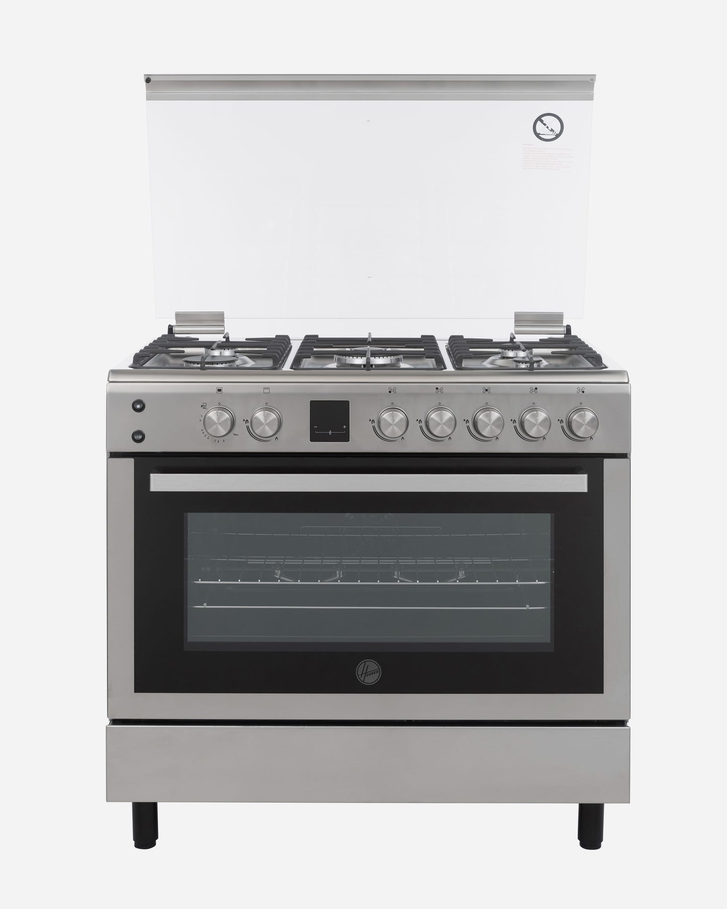 Hoover Freestanding Full Gas Cooker, 5 Burners, Grill, 90 × 60 cm, Stainless Steel – HGC-V95G-S (ESMA Certified)