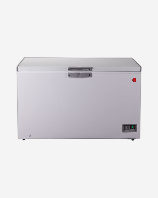 Hoover 493L Single Door Chest Freezer, Low Frost, Convertible Temp, LED Lighting, 1 Year Warranty, Premium Grey -HCF-K493-GR