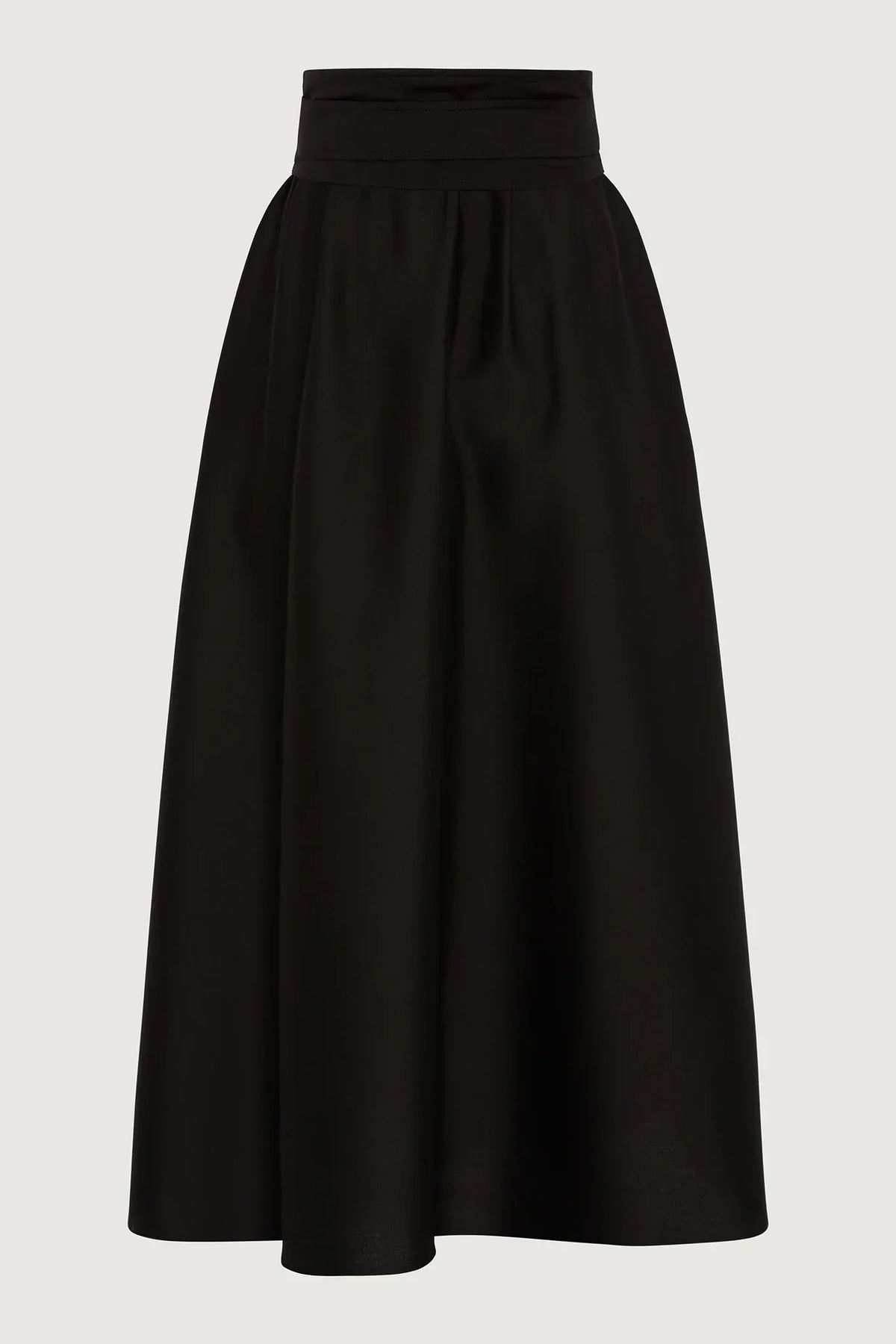 Gwen Wool Silk Skirt in Red
