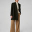 Geraldine Wool Blend Mid-Length Coat in Black