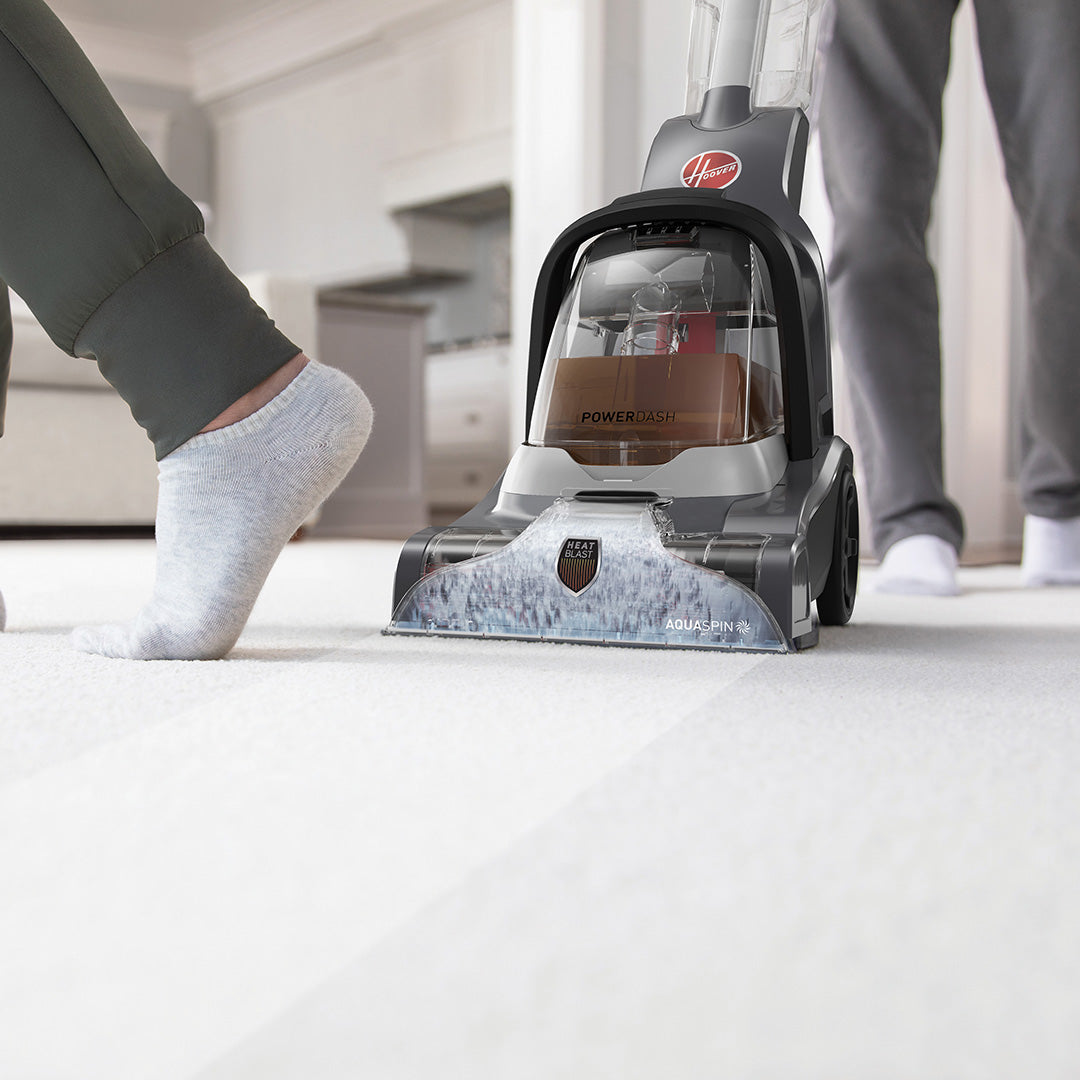 Hoover PowerDash Compact Carpet Cleaner, Lightweight Carpet & Upholstery Deep Cleaning with AQUASPIN Brush Bar, Removes Stains, Powerful Suction-CDCW-PDME - Warranty Included
