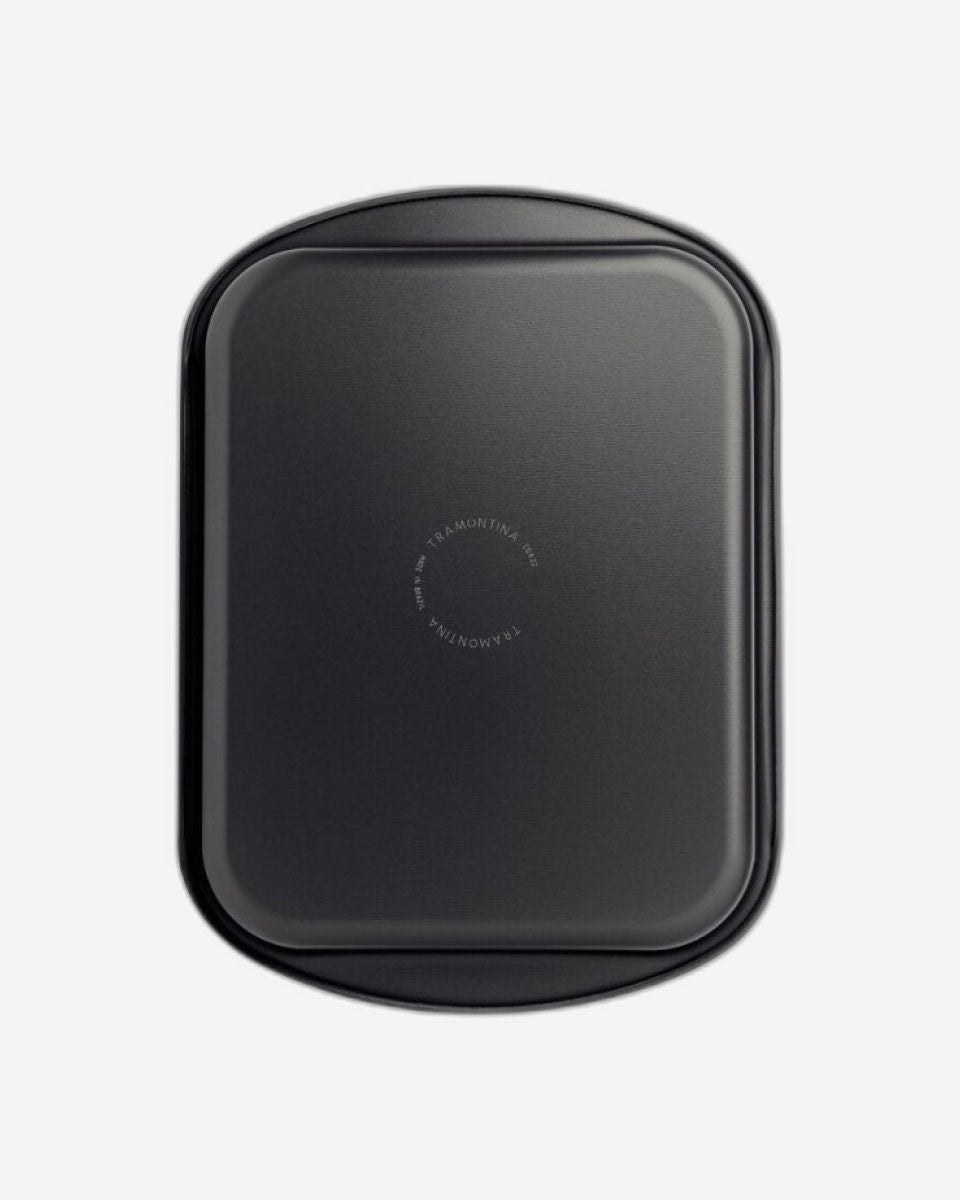 Tramontina Brasil Aluminum Flat Roasting Pan with Interior and Exterior Starflon Max Nonstick Coating Graphite, 22 cm, 1,4 L