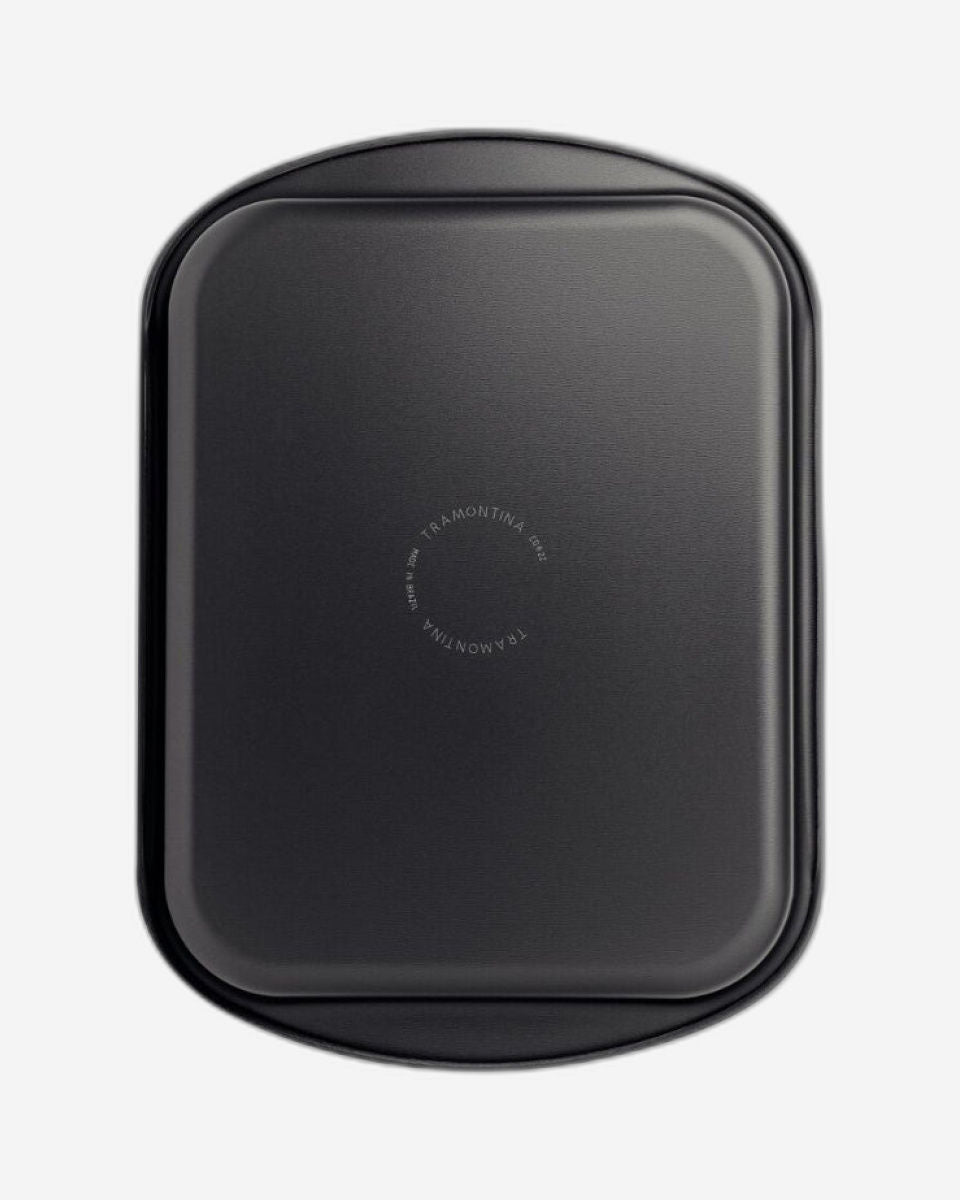 Tramontina Brasil Aluminum Flat Roasting Pan with Interior and Exterior Starflon Max Nonstick  Coating Graphite, 28 cm, 2 L