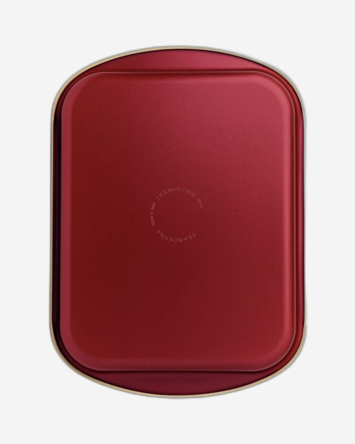 Tramontina Brasil Aluminum Flat Roasting Pan with Interior and Exterior Starflon Max Nonstick Coating Red, 40 cm, 3,8 L