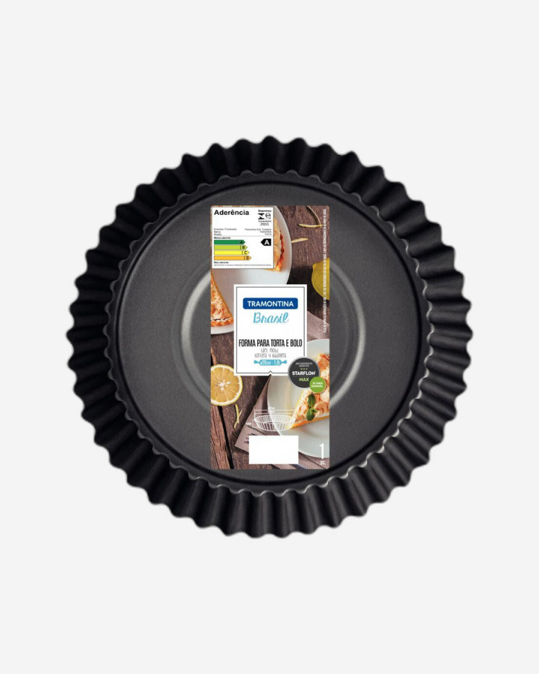 Tramontina Brasil Aluminum Baking Pan with Interior and Exterior Starflon Max Nonstick Coating Graphite, 26 cm, 1,8 L