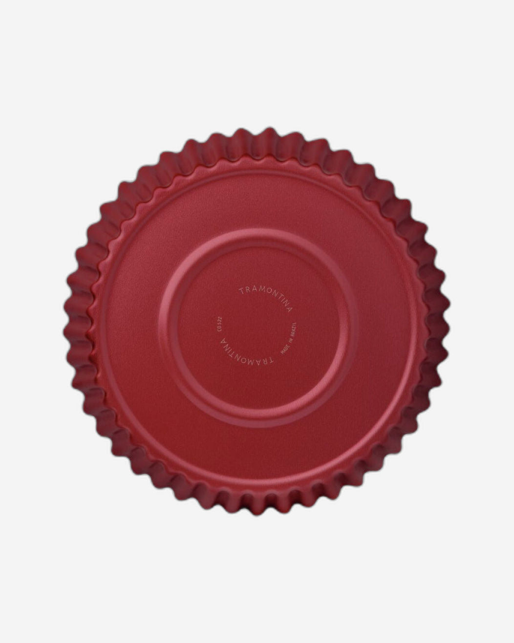 صينية خبز ترامونتينا برازيل المصنوعة من الألومنيوم، مطلية من الداخل والخارج بطبقة ستارفلون ماكس غير لاصقة، لون أحمر، 24 سم، 1.4 لتر