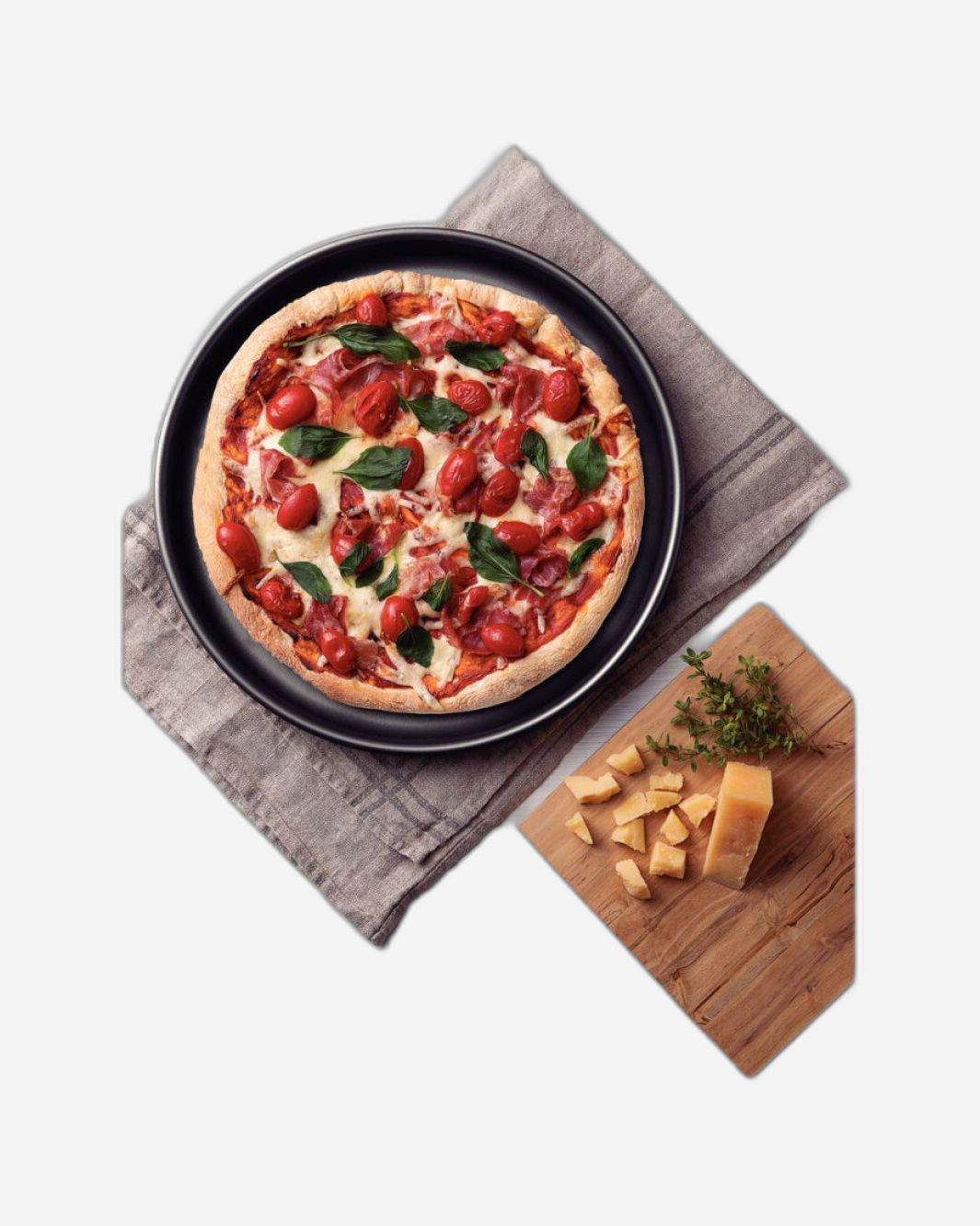 Tramontina Brasil Aluminum Pizza Pan with Interior and Exterior Starflon Max Nonstick Coating Graphite, 35 cm, 2,5 L