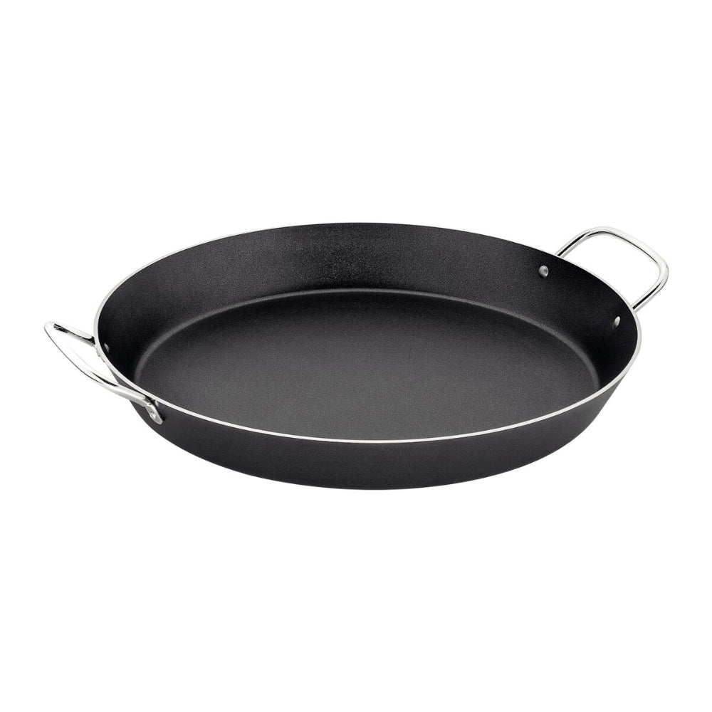 Tramontina Loreto Aluminum Paella Pan with Interior Starflon Max Nonstick Coating and Metallic Handles Graphite 38 cm, 5,4 L