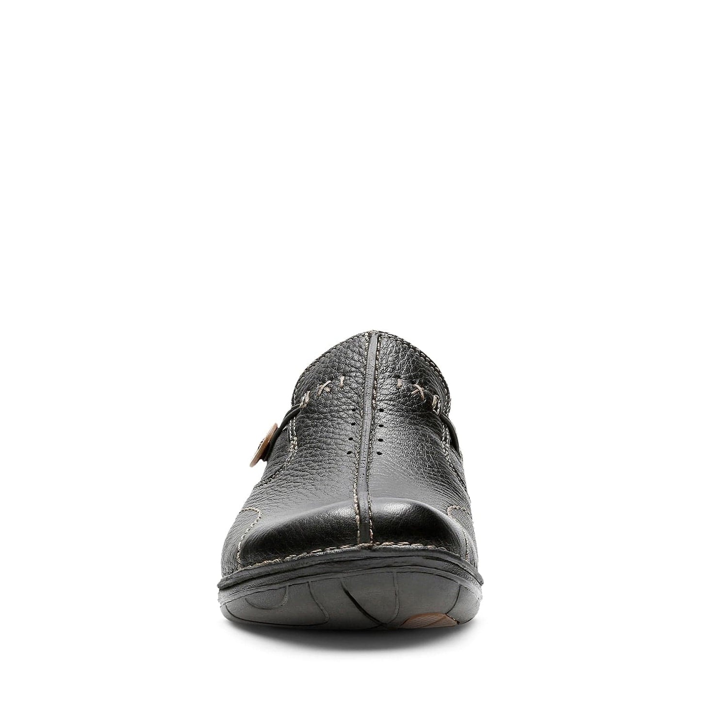 Clarks Womens  Un Loop Black Leather (Standard Fit)