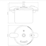 Tramontina Brazil  Valencia 24cm 8L Polished Aluminum Pressure Cooker