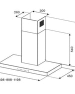 Bertazzoni Professional Series Wallmount Hood 120cm