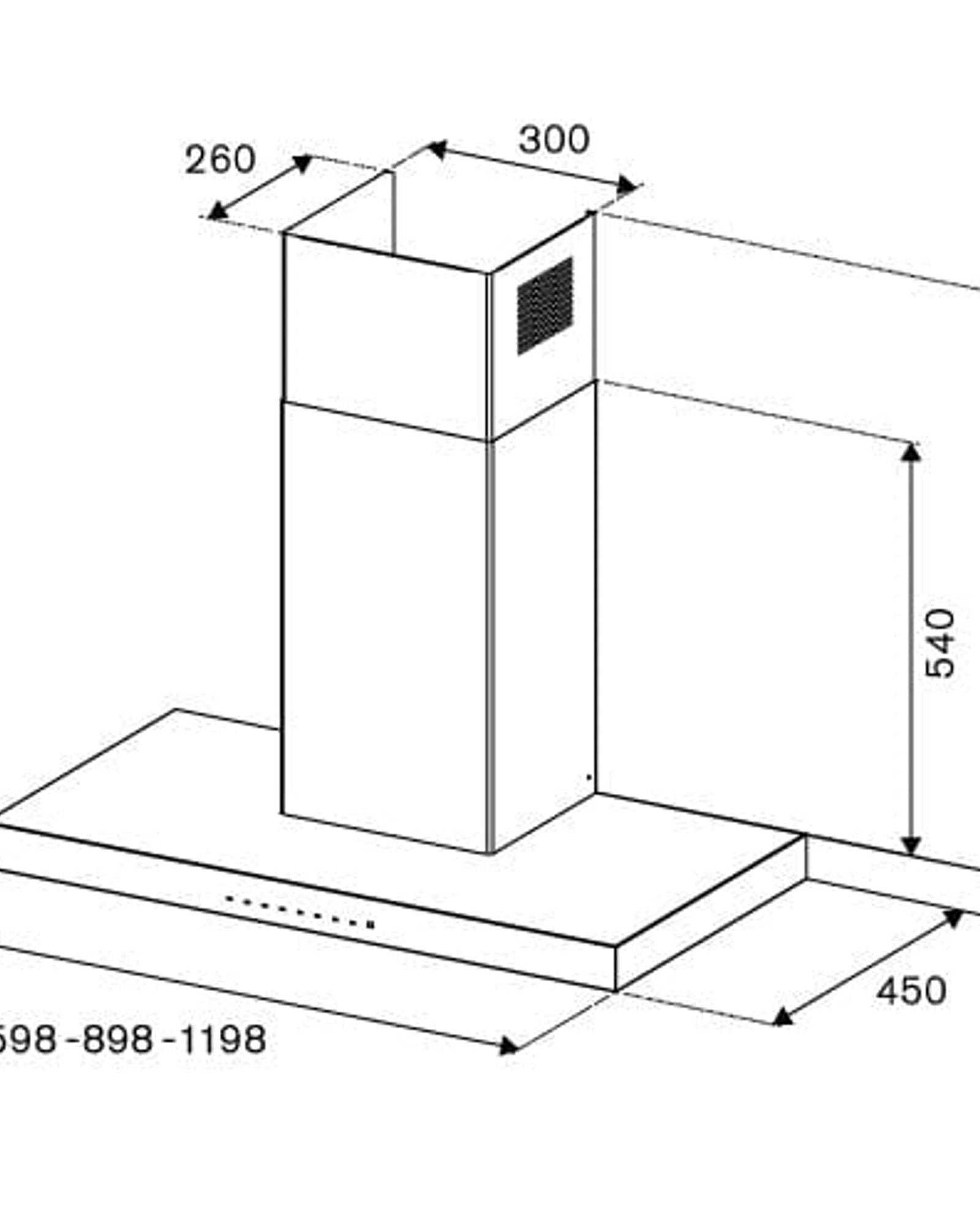 Bertazzoni Professional Series Wallmount Hood 120cm