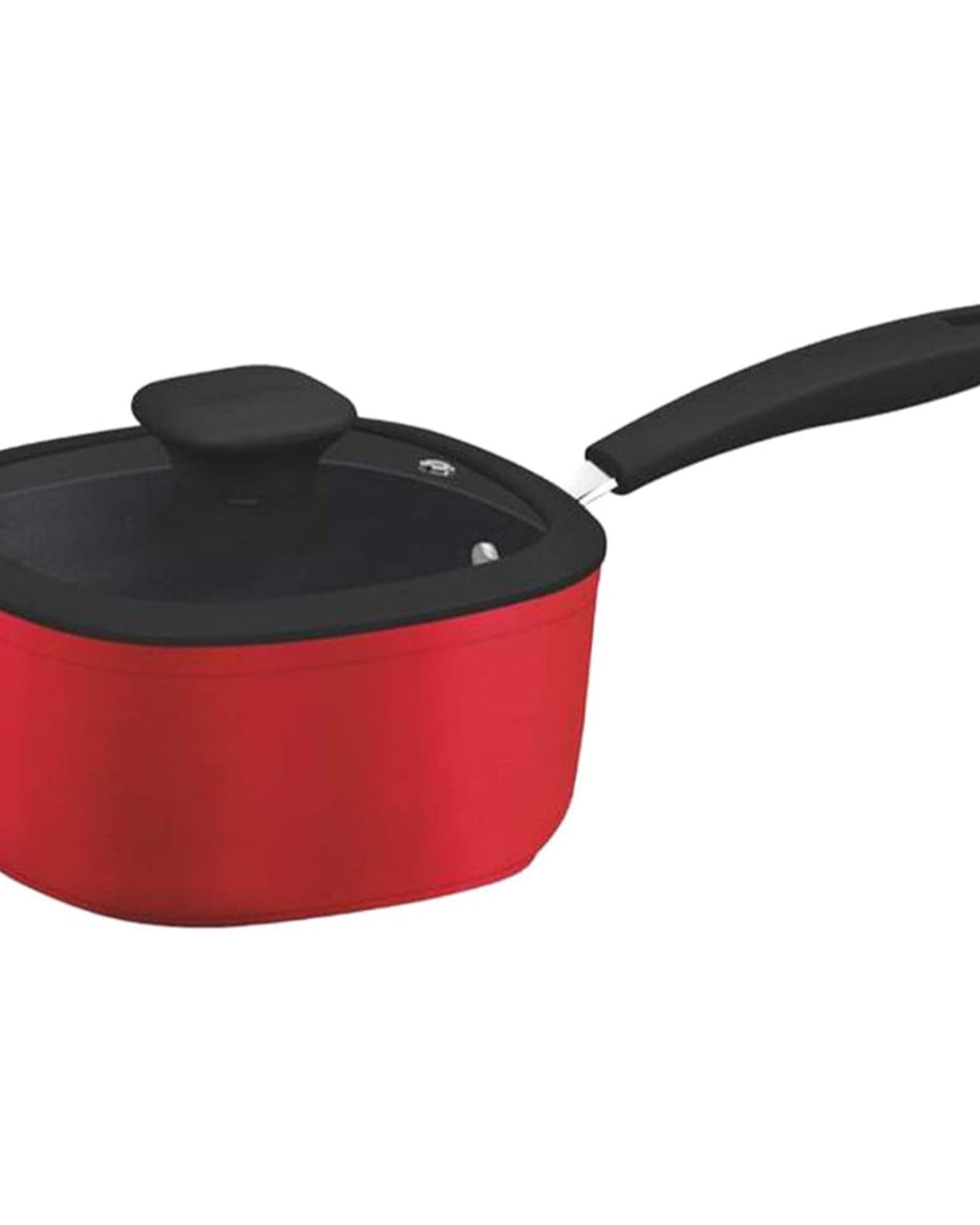 Tramontina Brazil  Refinatta  18cm 2.2L Aluminum Saucepan with Interior Starflon Premium PFOA Free Nonstick Coating and Red Silicon Exterior