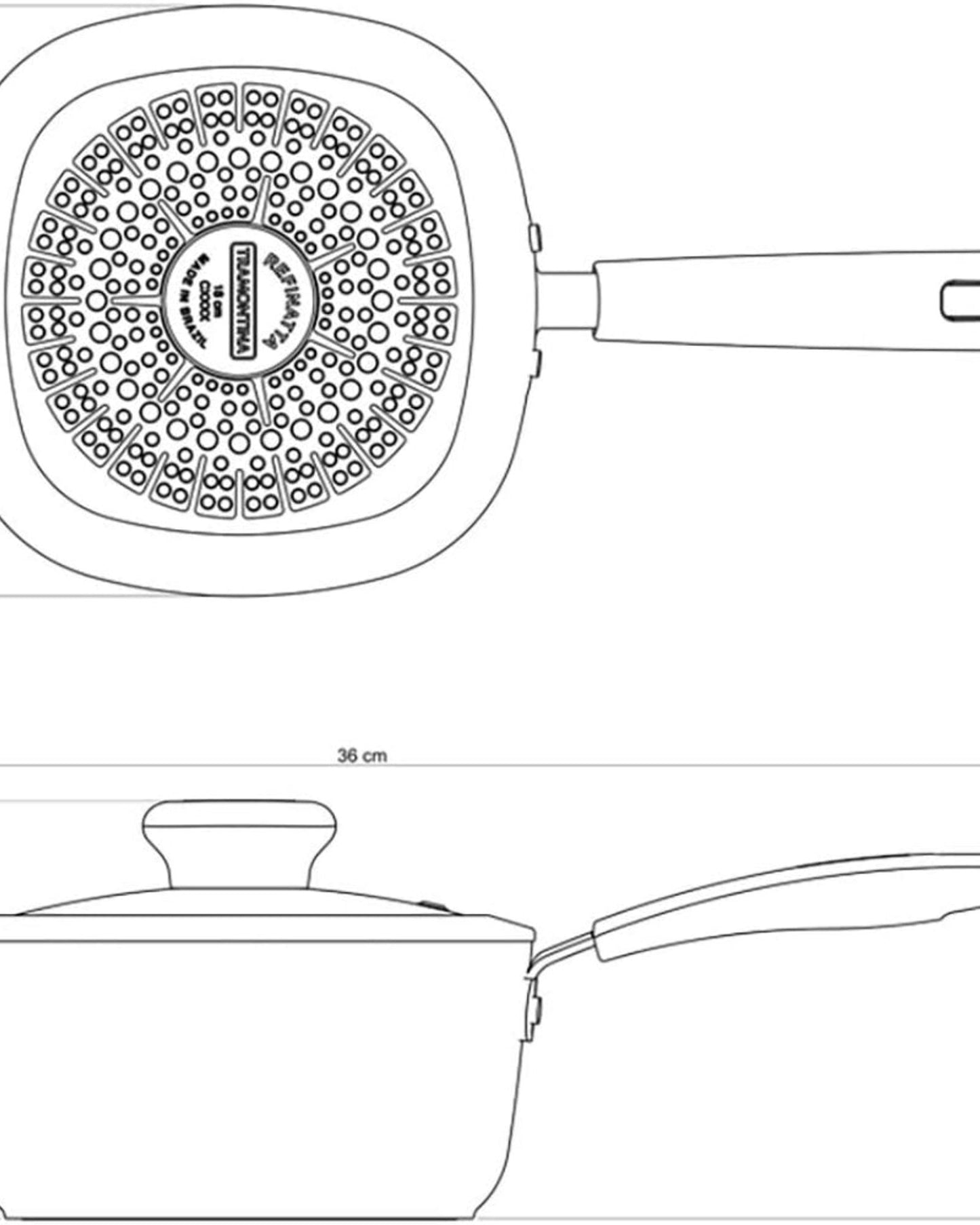 Tramontina Brazil  Refinatta  18cm 2.2L Aluminum Saucepan with Interior Starflon Premium PFOA Free Nonstick Coating and Red Silicon Exterior