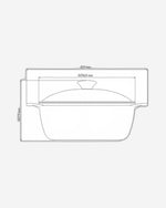 Tramontina Brazil  Lyon 24cm 3.7L Red Forged Aluminum Casserole with Interior Starflon High Performance PFOA Free Nonstick Coating