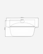 Tramontina Brazil  Lyon 26cm 4.6L Red Forged Aluminum Casserole with Interior Starflon High Performance PFOA Free Nonstick Coating