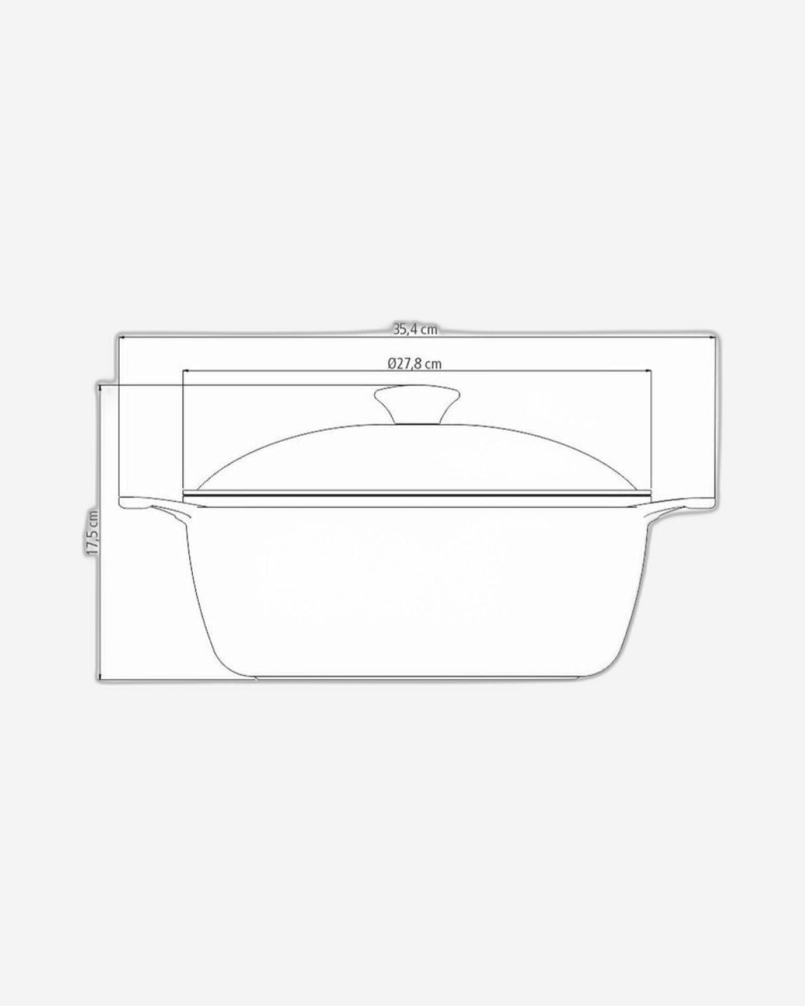 Tramontina Brazil  Lyon 26cm 4.6L Red Forged Aluminum Casserole with Interior Starflon High Performance PFOA Free Nonstick Coating