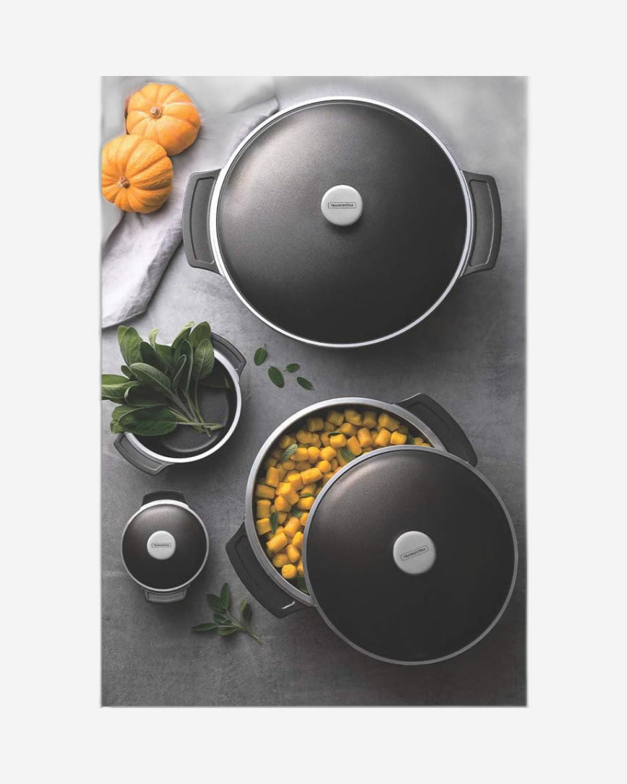 Tramontina Brazil  Lyon 24cm 3.7L Black Forged Aluminum Casserole with Interior Starflon High Performance PFOA Free Nonstick Coating