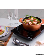 Tramontina Brazil  Lyon 24cm 3.7L Black Forged Aluminum Casserole with Interior Starflon High Performance PFOA Free Nonstick Coating