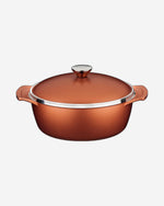 Tramontina Brazil  Lyon 30cm 6.8L Golden Forged Aluminum Casserole with Interior Starflon High Performance PFOA Free Nonstick Coating