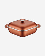 Tramontina Brazil  Lyon 28cm 5.5L Golden Forged Aluminum Square Casserole with Interior Starflon High Performance PFOA Free Nonstick Coating