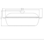Tramontina Brazil  Lyon 28cm 5.5L Golden Forged Aluminum Square Casserole with Interior Starflon High Performance PFOA Free Nonstick Coating