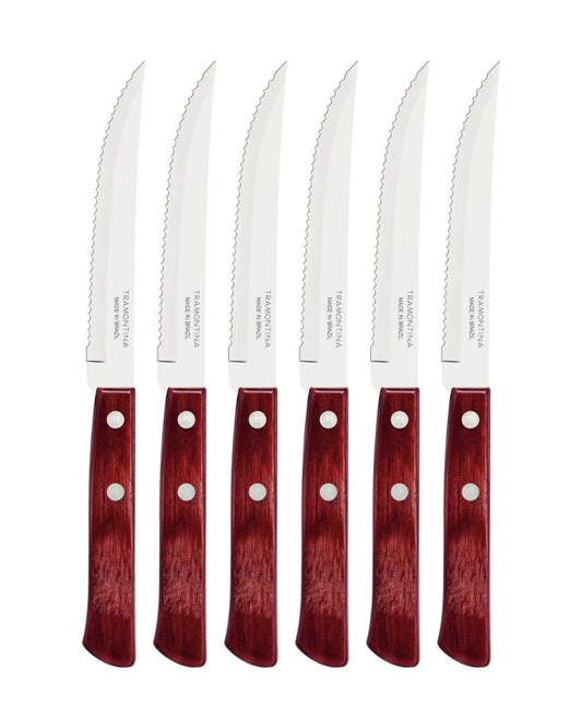 Tramontina Steak Knife Set 6Pc Red