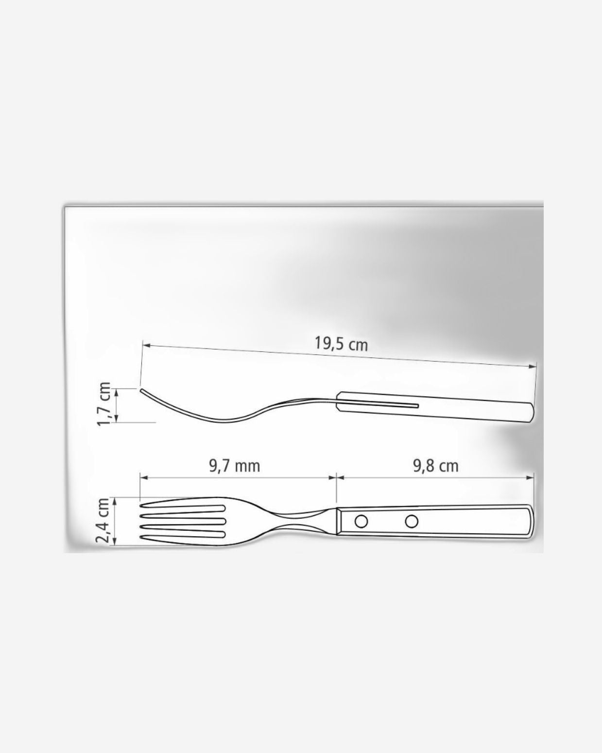 Tramontina Table Fork with Stainless-Steel Tines and Treated Red Polywood Wood Handle